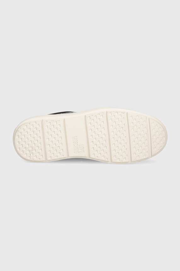 Love Moschino sneakersy skórzane JA15124G1LIA0000 czarny