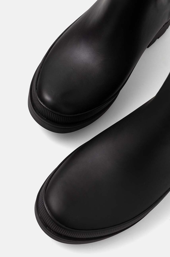 Gumene čizme Tommy Hilfiger RUBBER LONG BOOT MONOGRAM crna FW0FW08161