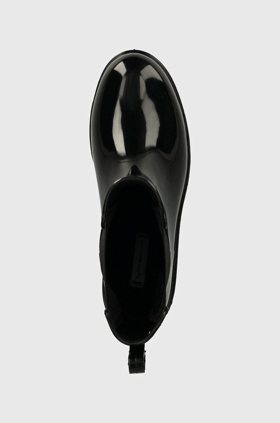 Gumene čizme Tommy Hilfiger FLAG RAINBOOT crna FW0FW08213
