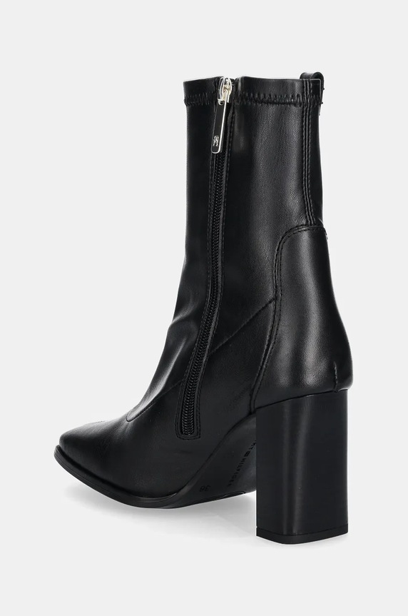Obuv Členkové topánky Tommy Hilfiger PARTY LEATHER SOCK HEEL BOOTIE FW0FW08250 čierna