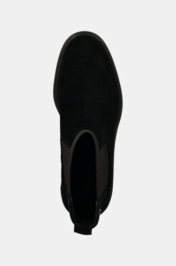 Semišové topánky chelsea Tommy Hilfiger FLAG MID HEEL SUEDE CHELSEA čierna FW0FW08429