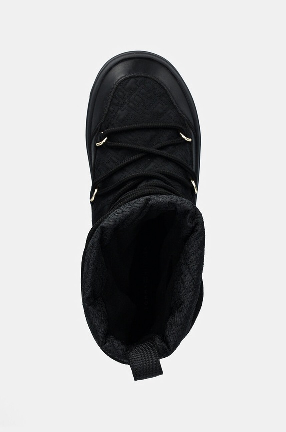 Μπότες χιονιού Tommy Hilfiger LACE-UP MONOGRAM SNOWBOOT μαύρο FW0FW08430