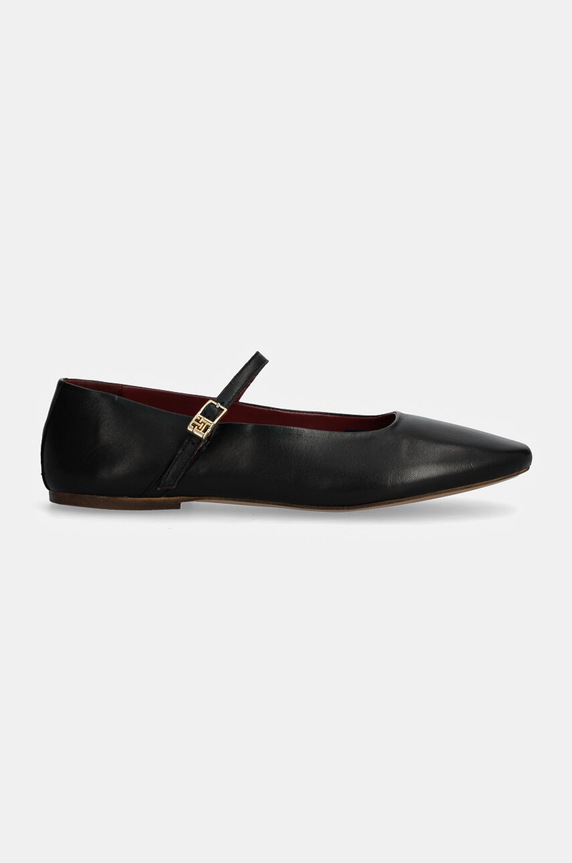 Kožené baleríny Tommy Hilfiger MARYJANE BALLERINA LEATHER FW0FW08294 černá AW24