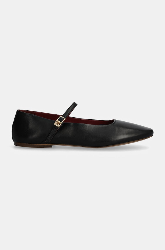 Kožené baleríny Tommy Hilfiger MARYJANE BALLERINA LEATHER FW0FW08294 černá AW24