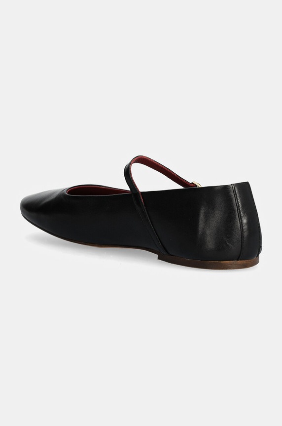 Boty Kožené baleríny Tommy Hilfiger MARYJANE BALLERINA LEATHER FW0FW08294 černá
