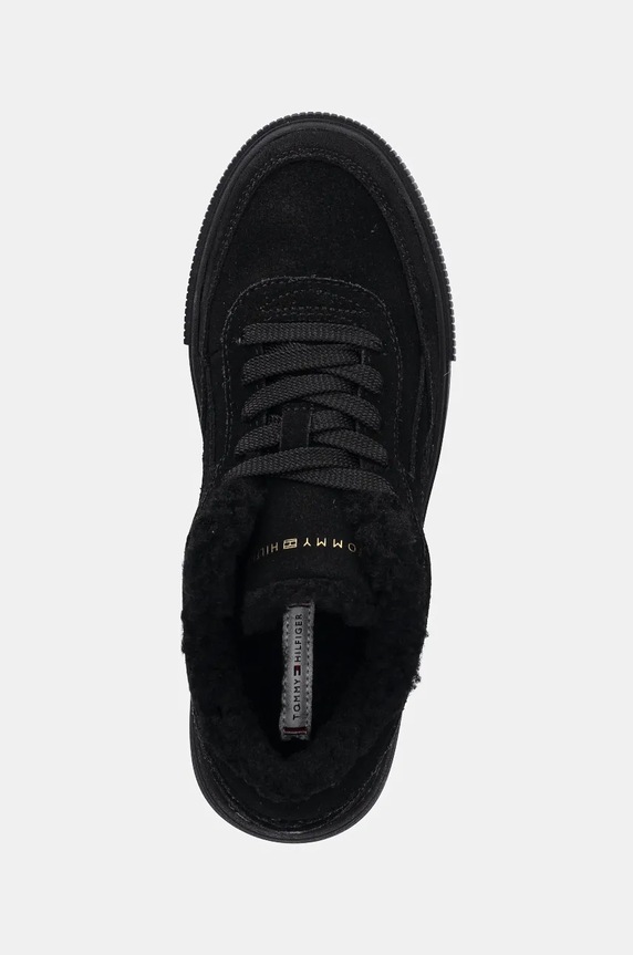 Σουέτ sneakers Tommy Hilfiger SUEDE VULC WINTER SNEAKER LO μαύρο FW0FW08107