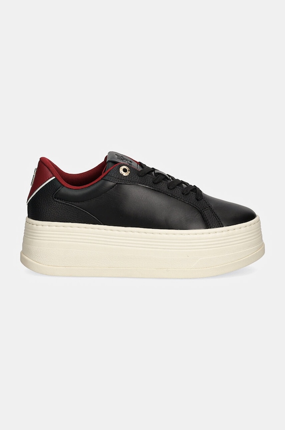 Sneakers boty Tommy Hilfiger TH PLATFORM SNEAKER TRIANGLE FW0FW08115 černá NC24