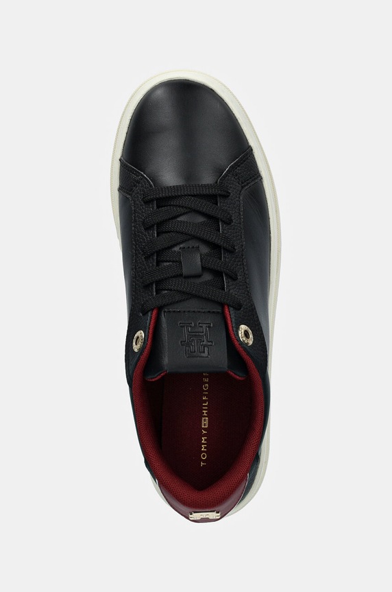 Sneakers boty Tommy Hilfiger TH PLATFORM SNEAKER TRIANGLE černá FW0FW08115
