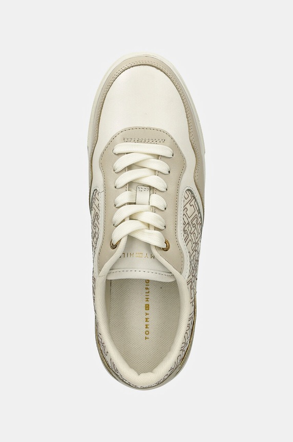 Sneakers Tommy Hilfiger PLATFORM MONOGRAM SNEAKER μπεζ FW0FW08121