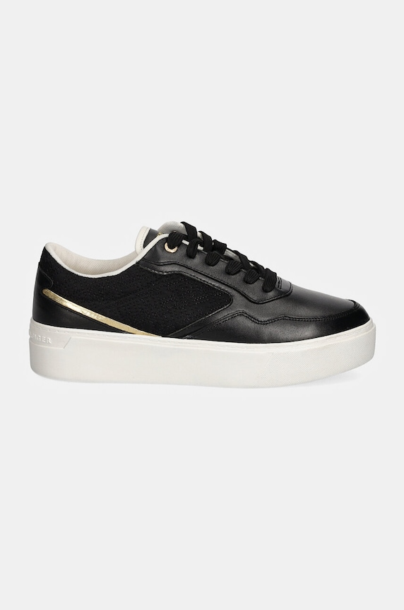 Sneakers boty Tommy Hilfiger PLATFORM MONOGRAM SNEAKER FW0FW08121 černá NC24