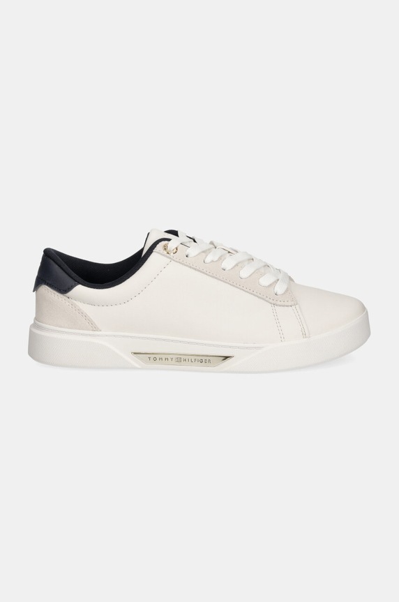 Tommy Hilfiger sneakersy skórzane CHIC COURT SNEAKER FW0FW08123 biały NC24