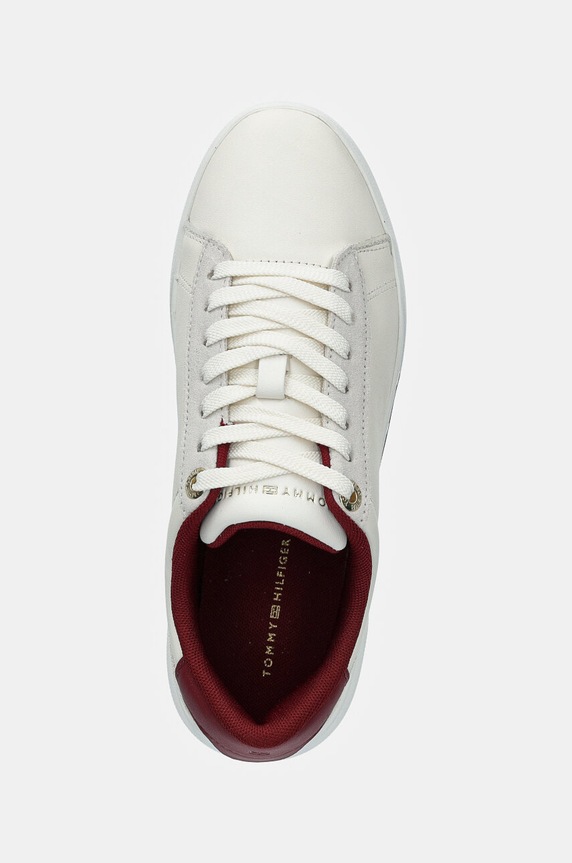 Δερμάτινα sneakers Tommy Hilfiger CHIC COURT SNEAKER μπεζ FW0FW08123