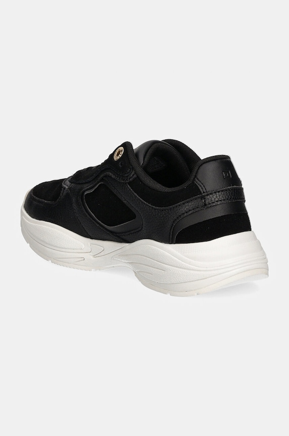 Obuwie Tommy Hilfiger sneakersy skórzane CHUNKY RUNNER FW0FW08130 czarny