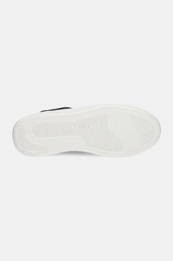 Kožené sneakers boty Tommy Hilfiger ESSENTIAL BASKET SNEAKER FW0FW08261 černá
