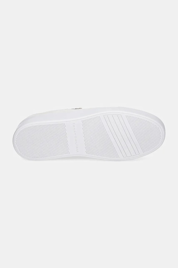 Kožené tenisky Tommy Hilfiger ESSENTIAL PLATFORM SNEAKER FUR FW0FW08349 biela