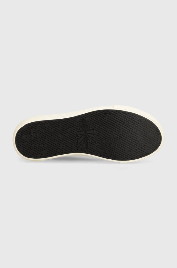 Calvin Klein Jeans tenisówki BOLD VULC FLATF LOW LACE MIX MTL YW0YW01465 czarny