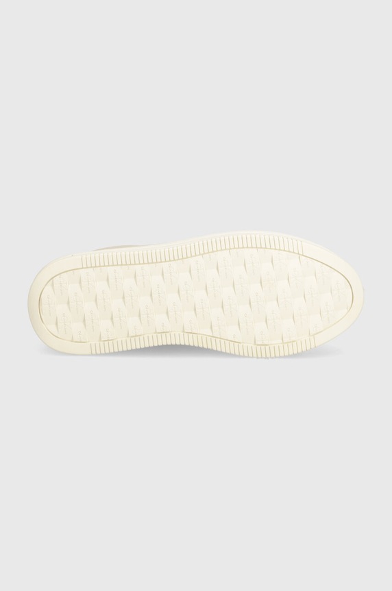Sneakers boty Calvin Klein Jeans BOLD PLATF LOW LACE LTH ML MTL YW0YW01516 béžová