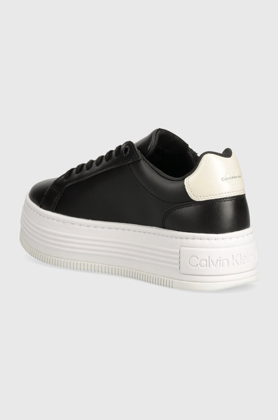 Obuv Tenisky Calvin Klein Jeans BOLD PLATF LOW LACE LTH ML MTL YW0YW01516 čierna