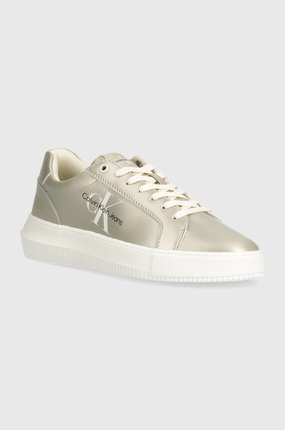 Calvin Klein Jeans sneakersy CHUNKY CUPSOLE LACEUP LTH ML MTL syntetyczny złoty YW0YW01517