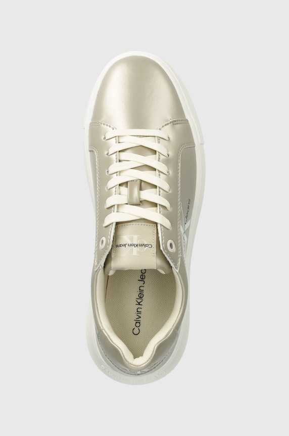 Calvin Klein Jeans sneakersy CHUNKY CUPSOLE LACEUP LTH ML MTL złoty YW0YW01517