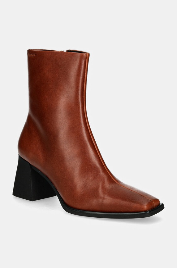 Vagabond Shoemakers botki skórzane HEDDA słupek brązowy 5002.001.04