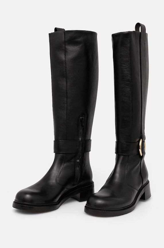 See by Chloé stivali in pelle New Ring Line nero SB43002A.999