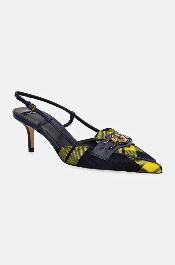 Γόβες Elisabetta Franchi υφασμάτινο σκούρο μπλε SA81B47E2.CO4