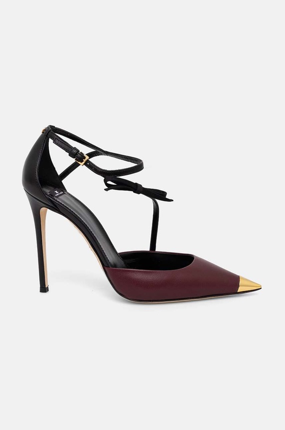Δερμάτινες γόβες Elisabetta Franchi στιλέτο μπορντό SA87L47E2.CU4