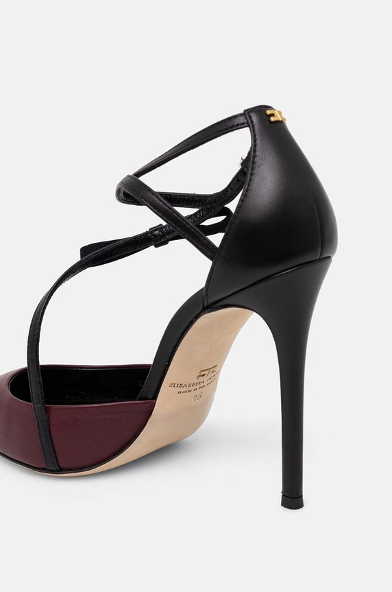 Παπούτσια Δερμάτινες γόβες Elisabetta Franchi SA87L47E2.CU4 μπορντό