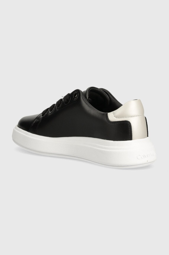 Obuwie Calvin Klein sneakersy skórzane CUPSOLE LACE UP LTH HW0HW02085 czarny