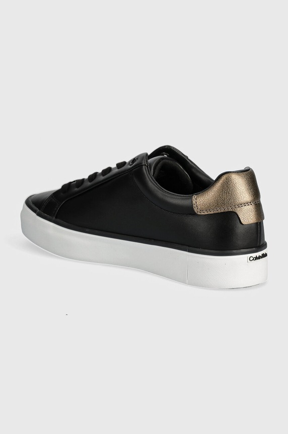 Scarpe Calvin Klein sneakers VULC LACE UP SAFF FOX W/MET BT HW0HW02104 nero