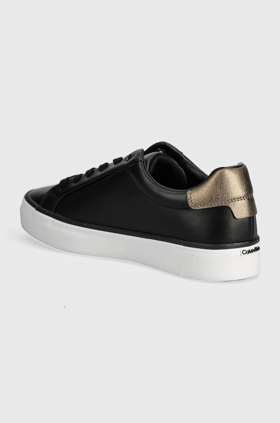Scarpe Calvin Klein sneakers VULC LACE UP SAFF FOX W/MET BT HW0HW02104 nero