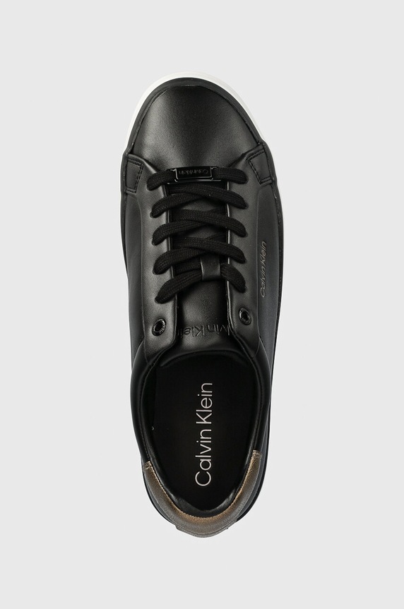 Calvin Klein sneakers VULC LACE UP SAFF FOX W/MET BT nero HW0HW02104