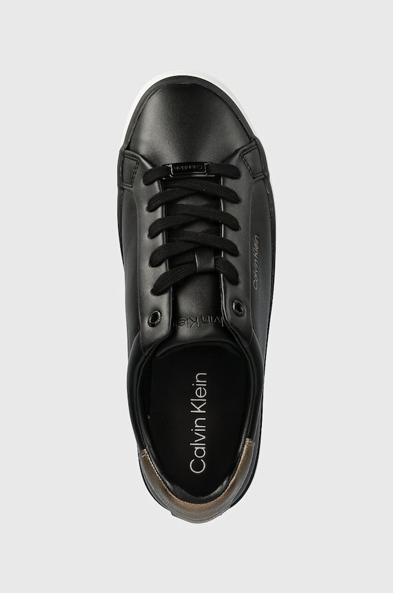 Calvin Klein sneakers VULC LACE UP SAFF FOX W/MET BT nero HW0HW02104