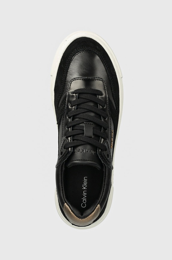 Sneakers boty Calvin Klein FF CUPSOLE LACE UP W/ML MIX M černá HW0HW02125