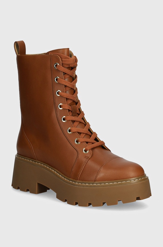 Kožené kotníkové boty MICHAEL Michael Kors Blake nezateplené hnědá 40T4BKFE6L.230