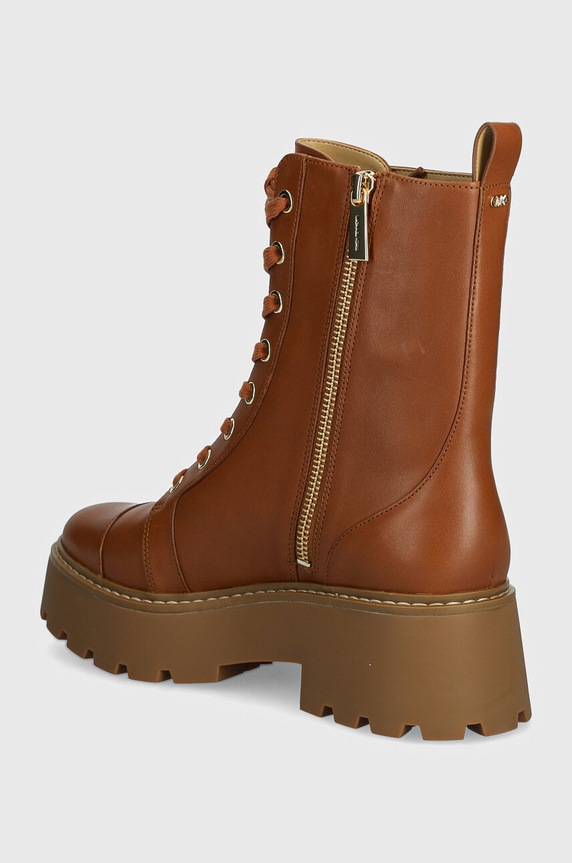 Boty Kožené kotníkové boty MICHAEL Michael Kors Blake 40T4BKFE6L.230 hnědá