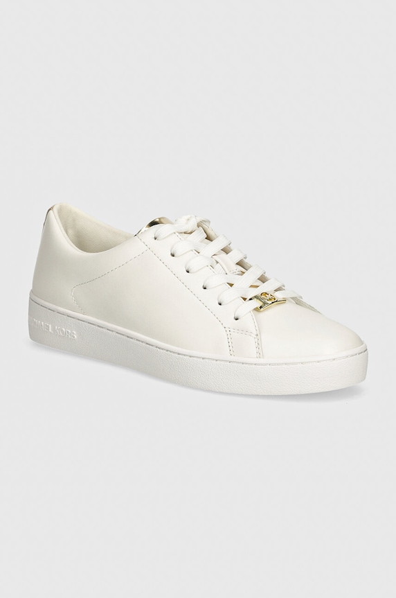 MICHAEL Michael Kors sneakersy skórzane Keaton płaska biały 43S4KTFS1L.740