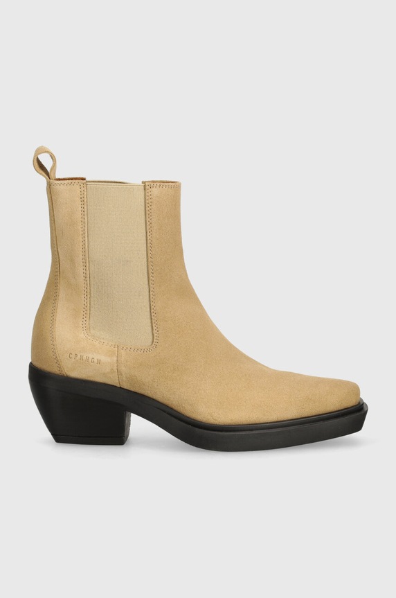 Copenhagen botine din piele intoarsa CPH236 bej AW24