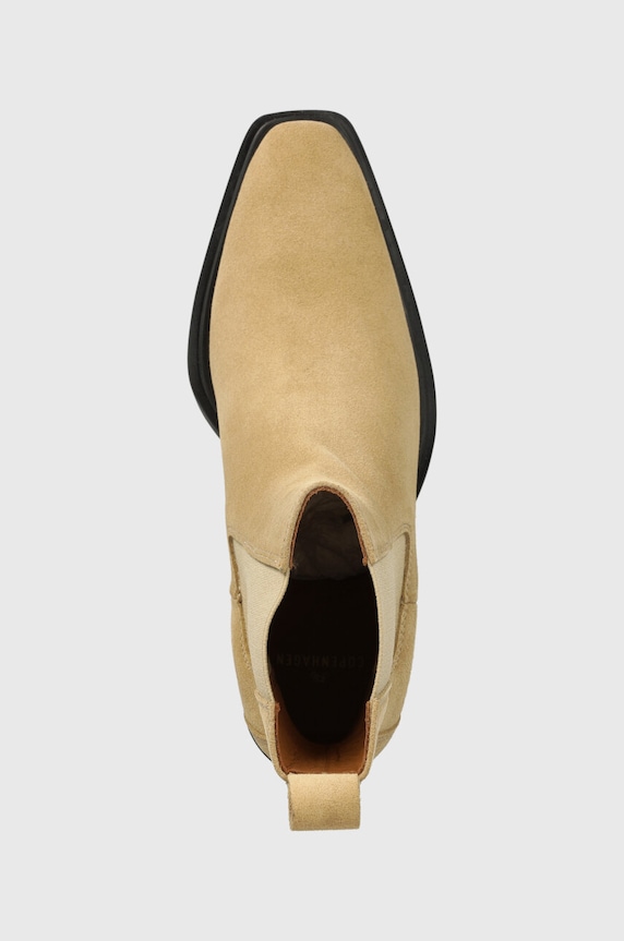 Copenhagen botine din piele intoarsa bej CPH236