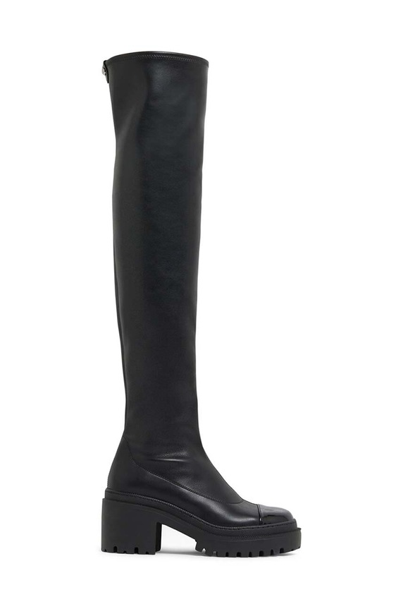 Kožené kozačky Giuseppe Zanotti Martini platforma černá I480002.001