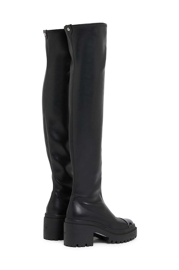 Boty Kožené kozačky Giuseppe Zanotti Martini I480002.001 černá