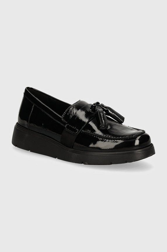 Geox mocasini de piele D ARLARA piele negru D04LCA.00067.C9999