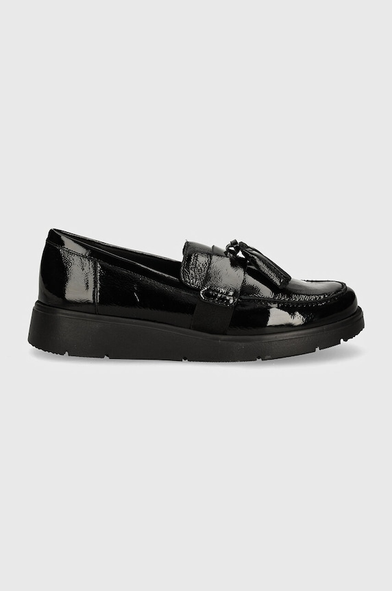 Geox mocasini de piele D ARLARA D04LCA.00067.C9999 negru AW24