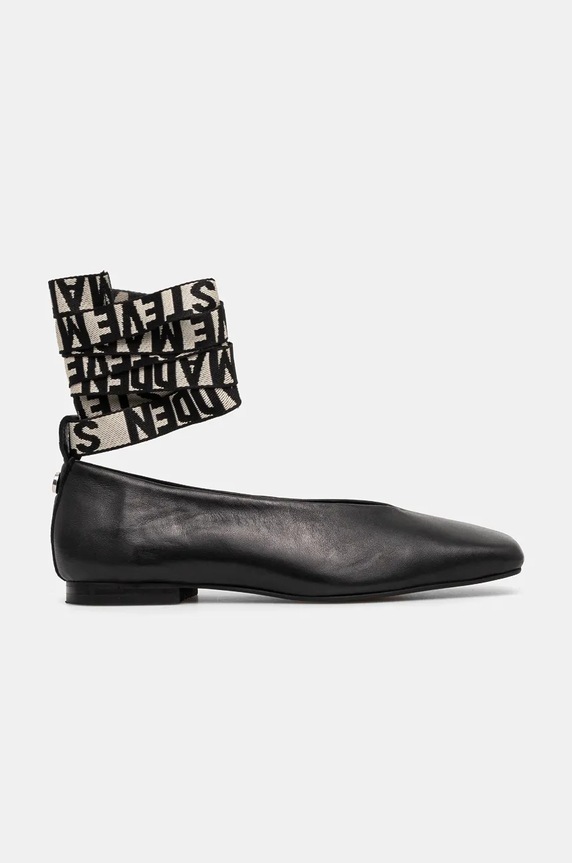 Usnjene balerinke Steve Madden Fosse SM11003263.017 črna AW24