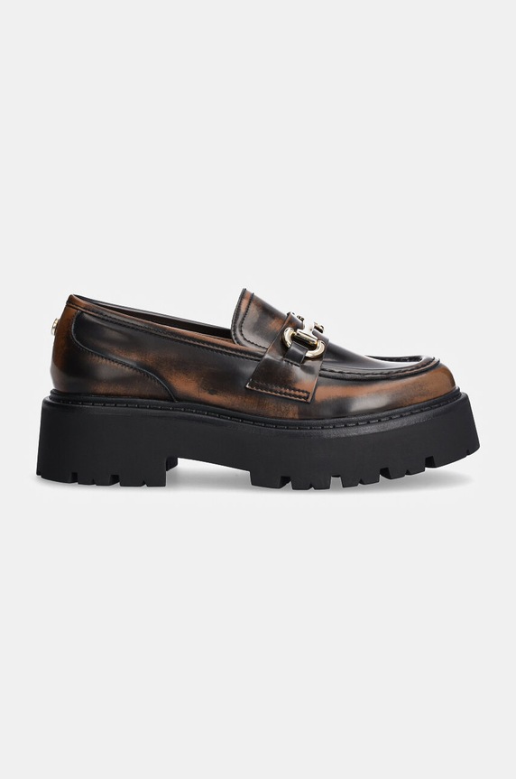 Steve Madden mocasini de piele Occupy SM11003276.22K maro AW25