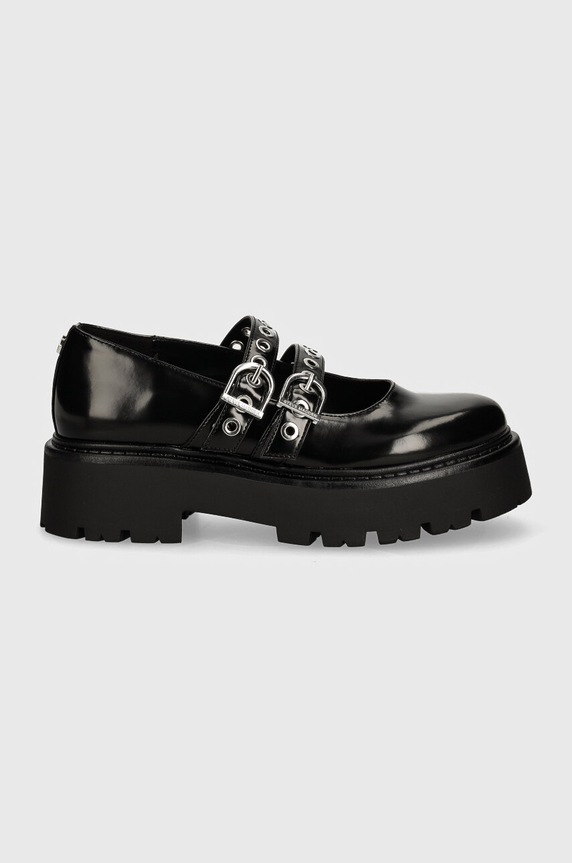 Steve Madden półbuty skórzane Overt SM11003286.05O czarny AW24