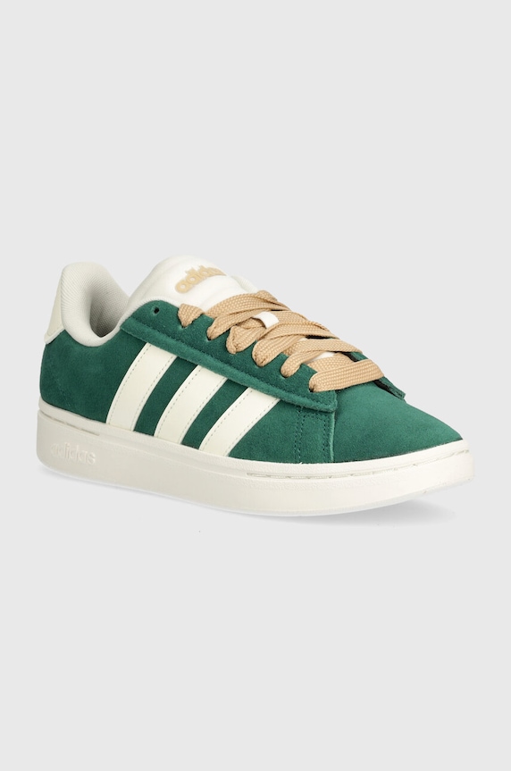 Σουέτ sneakers adidas Grand Court Alpha απομίμηση λείου δέρματος πράσινο IH3850