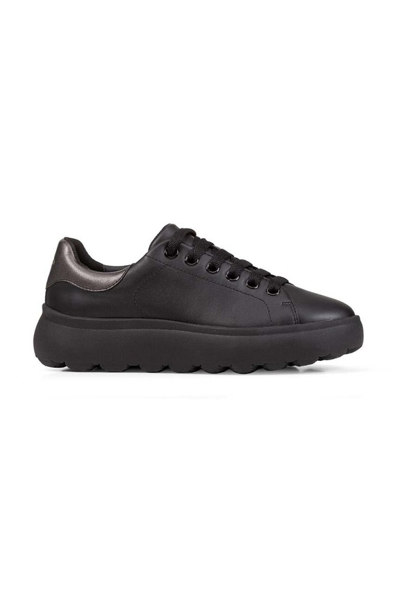 Tenisky Geox D SPHERICA EC4.1 usňová koža čierna D45TCD.085NF.C9B1G