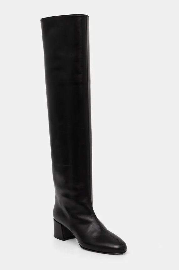 Kožne čizme Le Silla Stivale Danielle 1368C050RBPPGLO001 crna AW24